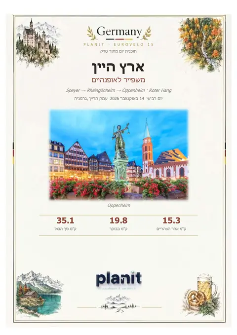 העמוד הראשון ביום הטרק לדוגמה בגרמניה